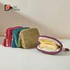 Sac de rangement à fermeture éclair avec pompon en chenille: Organisateur de bijoux et d'ornements étanche de grande capacité