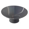 Marui Seito Shigaraki Ware Hechimon Small Dish with High Base, Approx. 12cm Diameter, Black, 3-4056