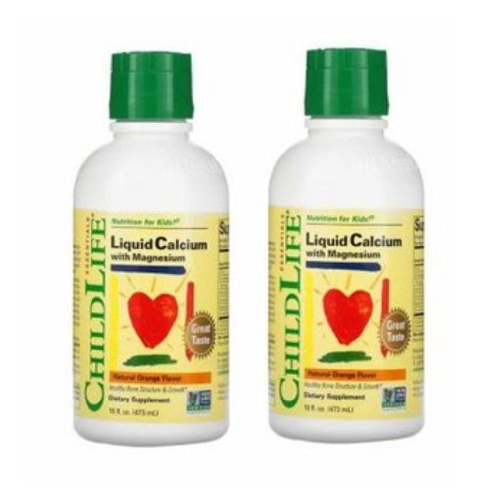 Childlife Liquid Calcium Magnesium Orange Flavor 474ml 2 pcs