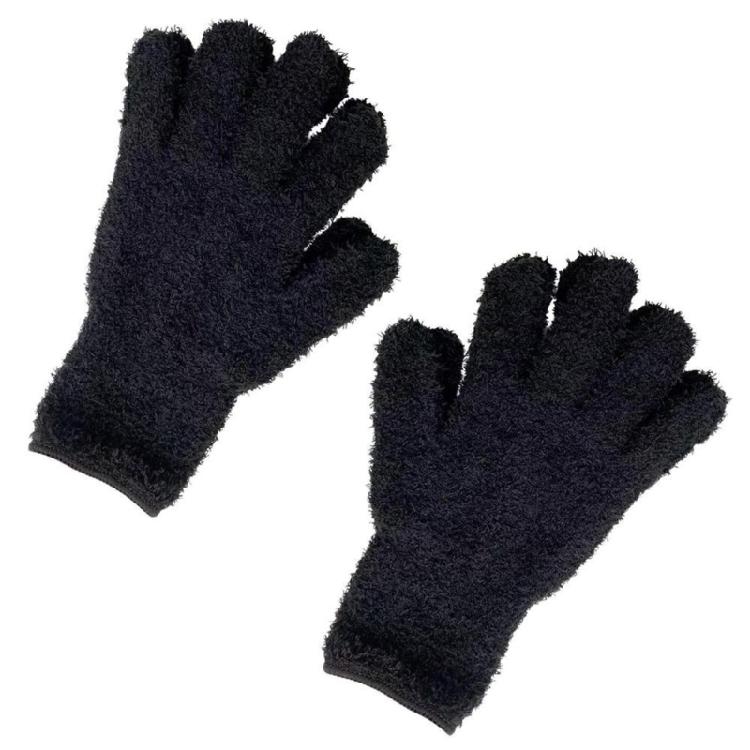 Multipurpose Dust Collection Gloves Soft Absorbent Corals Fleece For Home Cleaning Tasks Gentle On Furniture Surfaces