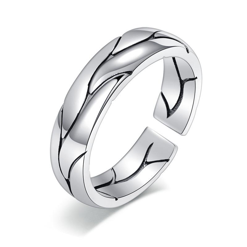 

925 Sterling Silver Men Ring Adjustable Simplicity Fashion Exquisite Men s Jewelry Accessories Wedding Party resizable