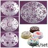 4 Stück/Set Blumen Herz Sprühschablonen Geburtstagskuchenform Dekorieren Bäckereiwerkzeuge DIY