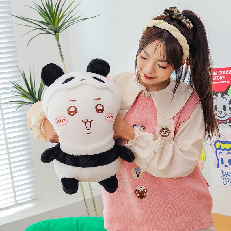 Chiikawa Plush Toy - Cute Panda Transformation Hachi Usagi Doll Gift