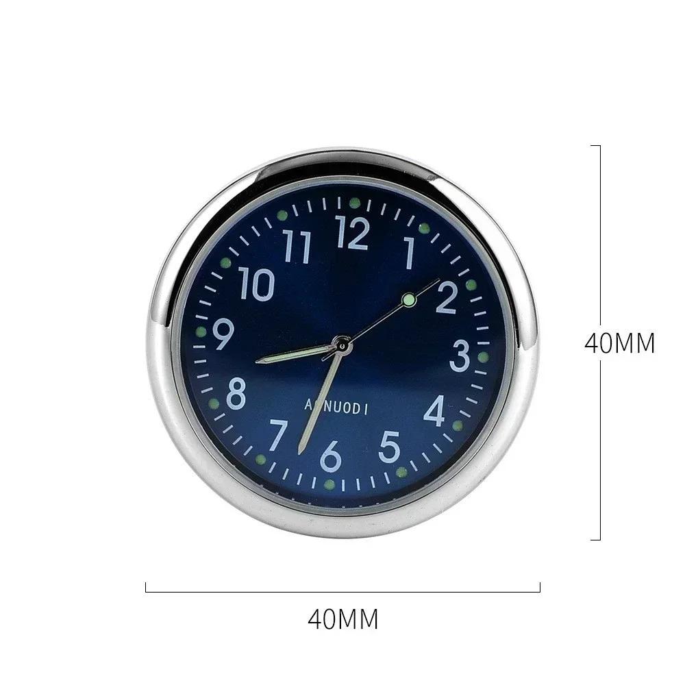 1pc Glow Decorative Car Clock Mini Quartz Watch for Car Decoration