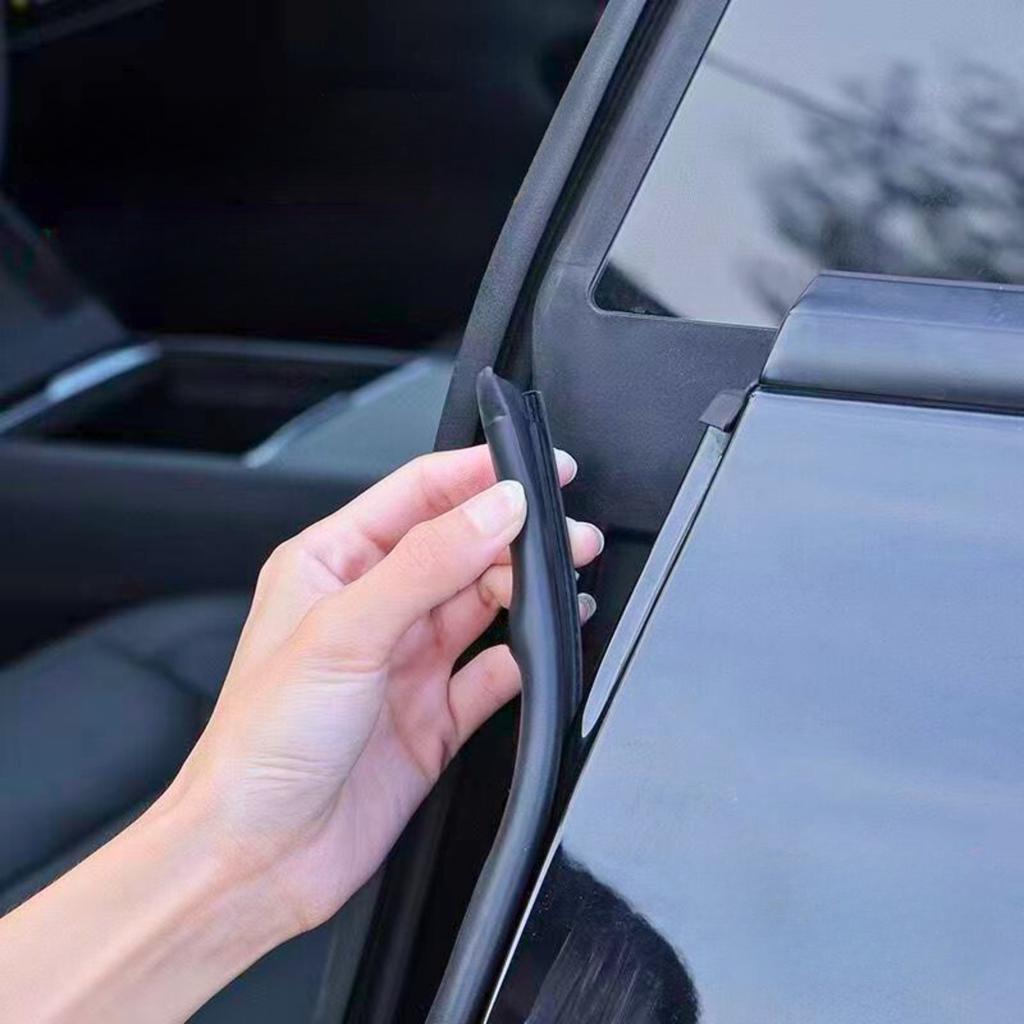 2pcs Car Door Sealing Strips Rubber Trim for B Pillar Gap Cover Universal Wind Noise Reducer