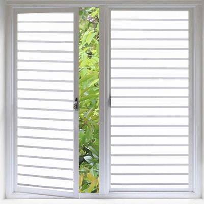 1 Blatt Fensteraufkleber, selbstklebend, Lichtfilter, PVC, Streifenmuster, Fensterfolie, für Badezimmer