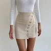 Women's Sexy Little Miss Puffer Skirt Autumn Winter New Fashion One-Buckle Bodycon Mini Skirt