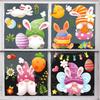 Chuanhao Easter Stickers: Cute Rabbit & Colorful Egg Cartoon Wall Décor