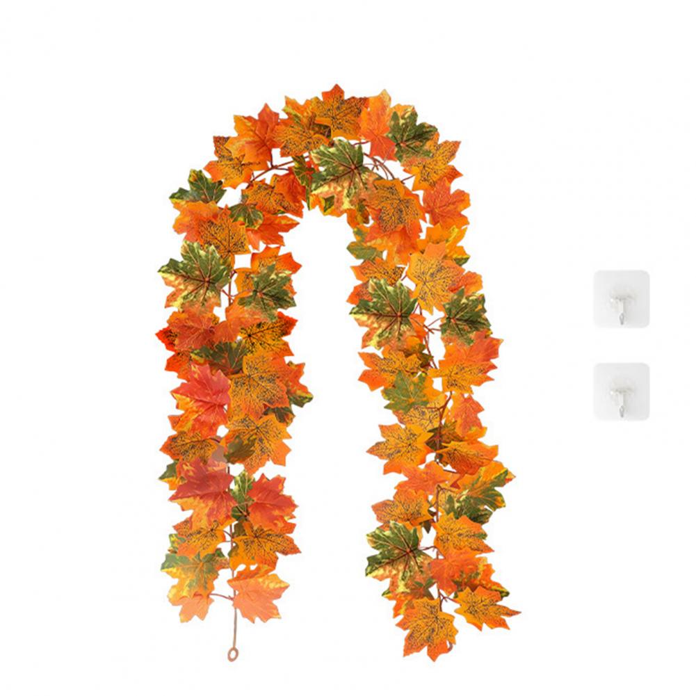 1/2Pcs 175/200CM Fall Maple Leaf Garland Indoor Outdoor Hanging Artificial Leaves Plants Vine Porch Decoration