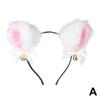 Sexy Cat Ears Headband Lace Bow Choker Plush Bell Hairband Cosplay Masquerade-Party Costume Hair Accessories For Women Girl C5F0