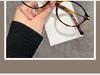 Damen Brille im Koreanischen Stil, Schildpatt-Optik, Oval, Blaulichtfilter - Rahmen für hohe Myopie, Modell 86016
