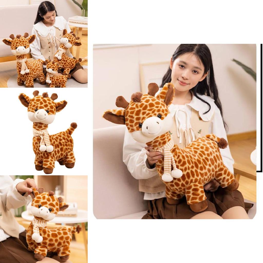 Entzückendes Giraffen-Stofftier Weiches Kuscheltier Schal Langer Hals Niedliches Reh Geschenk für Kinder