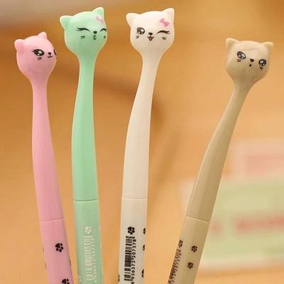 5PCS/lot Cute Multicolor Animal Lovely Cat Kitty Ball Point Pen Stationary Kids Students Kawaii Office School Writing Supplies