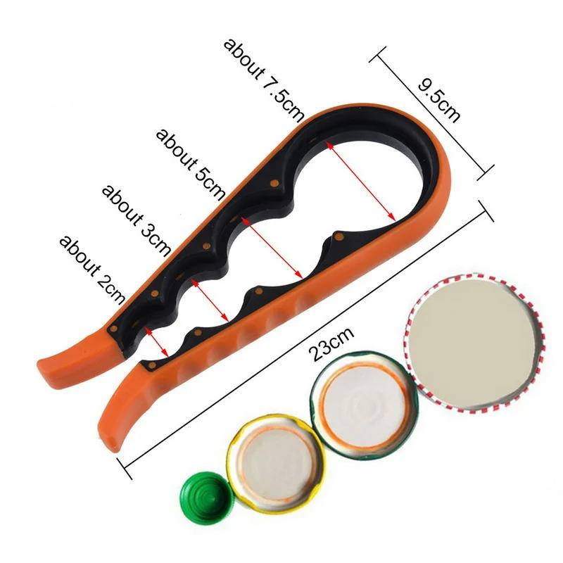 4 In 1 Kitchen Jar Lid Opener Multi-function Can Opener Jar Opener Clamp Non-slip Labor Saving Tool for Weak Hand Home Essential
