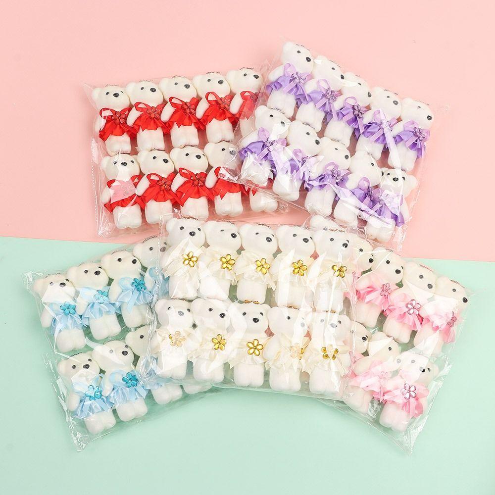 10Pcs/Set DIY Bouquet Decoration Bear Doll Cartoon Bear Doll Bouquet Decoration  Birthday
