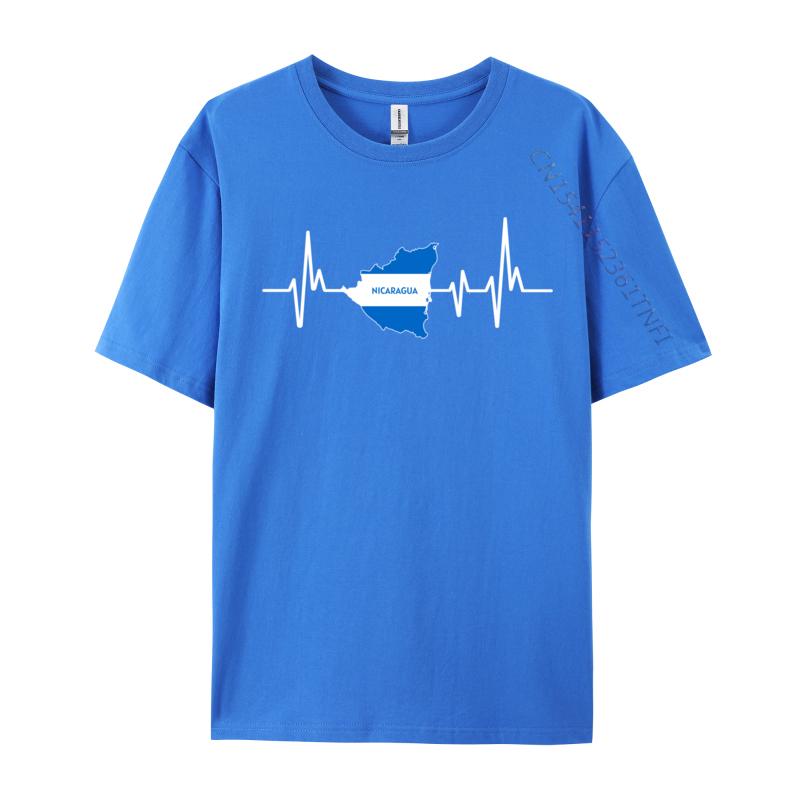 Heartbeat Design Nicaraguan Flag Nicaragua Family T Shirt Summer 2024 New Fashion Cotton Tops Shirt Printed Tshirts For Unisex