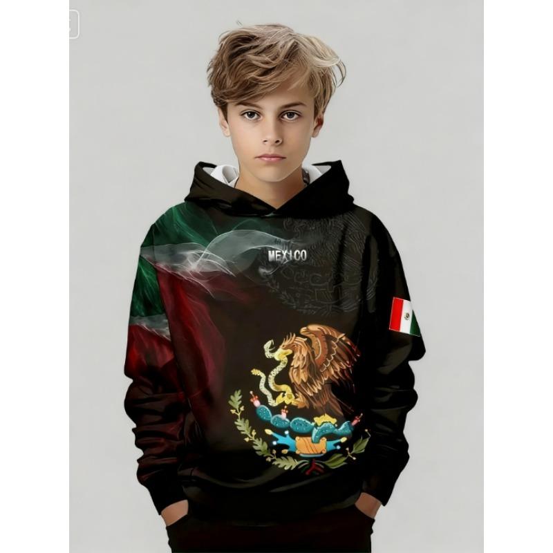 Autumn Funny Animal Pattern 3D Printed Top Fashionable Casual Long Sleeved Children's Boy Hoodies