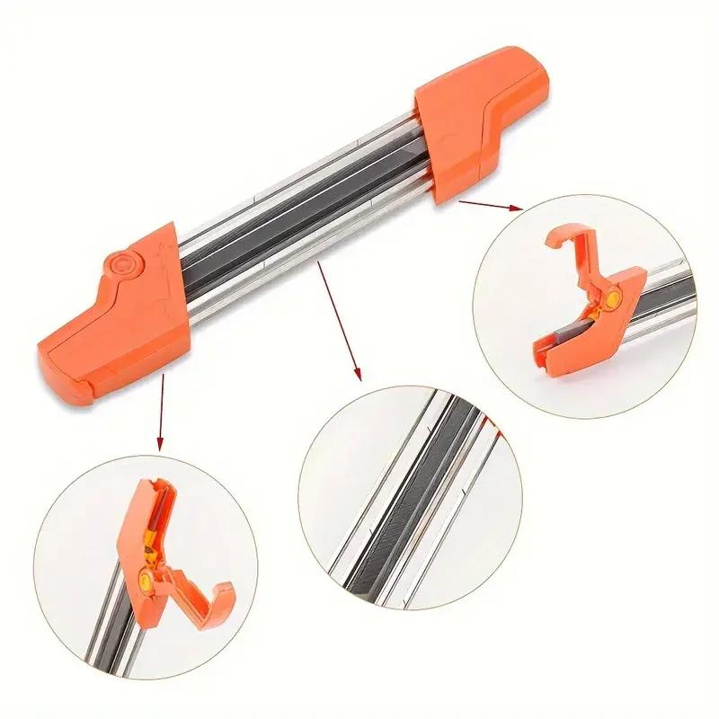 2-in-1 Manual Chainsaw Sharpener - 4.0/4.8mm File & Whetstone Grinder (Durable, High-Precision, Universal Fit)