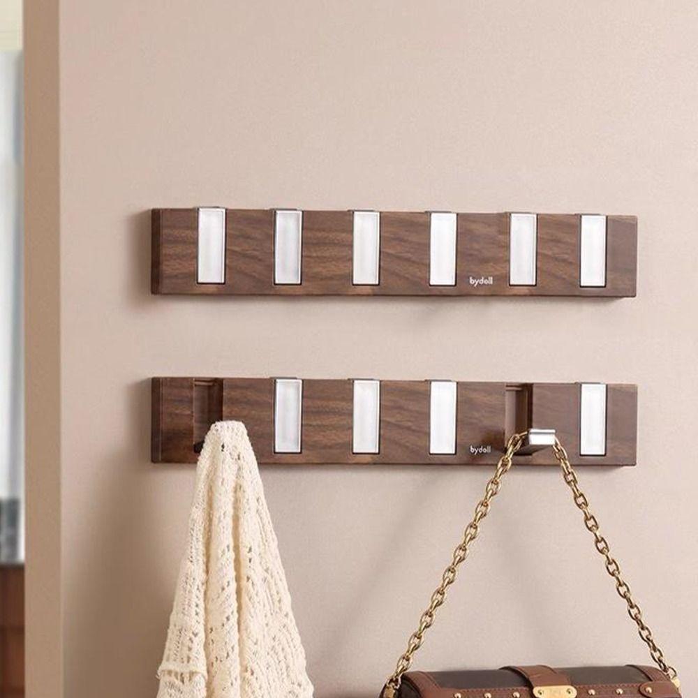 

6 Hooks Towels Robe Hook Wall Mounted Door Back Clothes Hook Kitchen Supplies бежевий