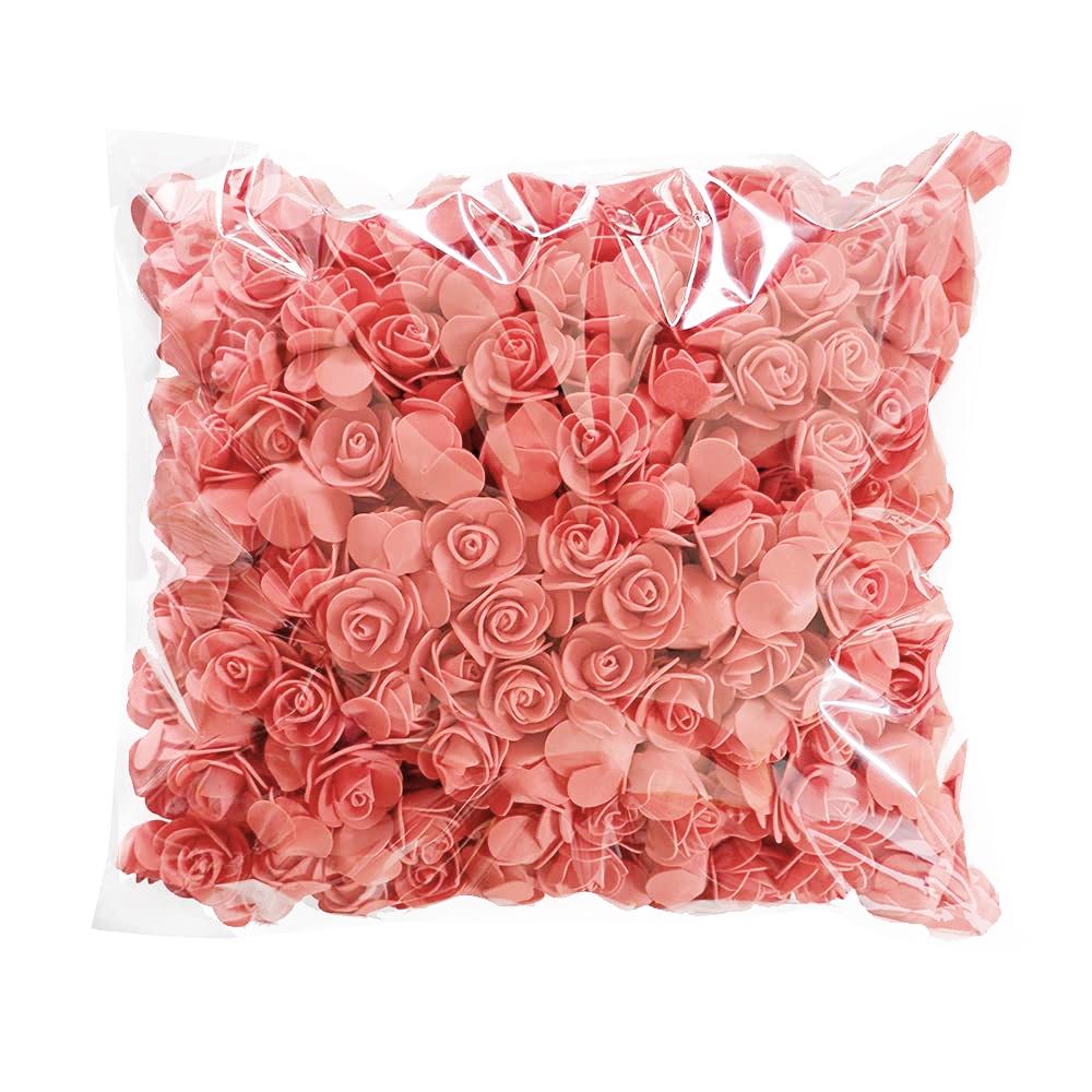 50pcs/Pack 3cm Foam Rose Heads Artificial Flower Teddy Bear Rose For Wedding Birthday Party Home Decor DIY Valentines Gifts