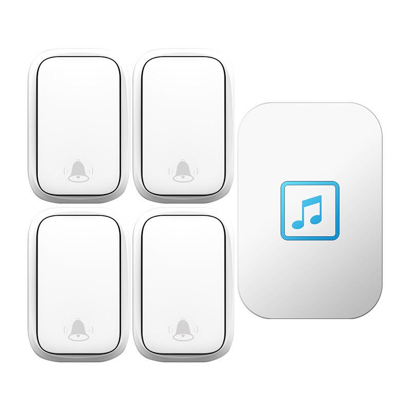 Wireless Battery-Free Doorbell & Elderly Call Button, Four-in-One, Long-Range Smart Home System белый
