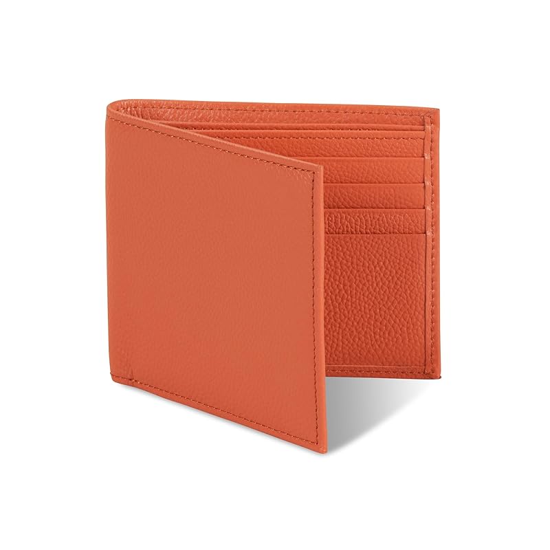 

[Business Leather Factory] Bi-fold wallet (no coin purse) Water repellent original leather cow leather unisex 10 pockets Thin (Sienna Camel)