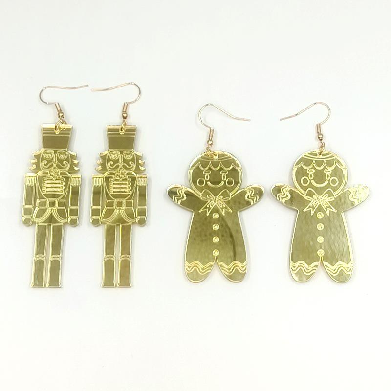 Festliche Lebkuchenmann- und Weihnachtsbaum-Ohrringe