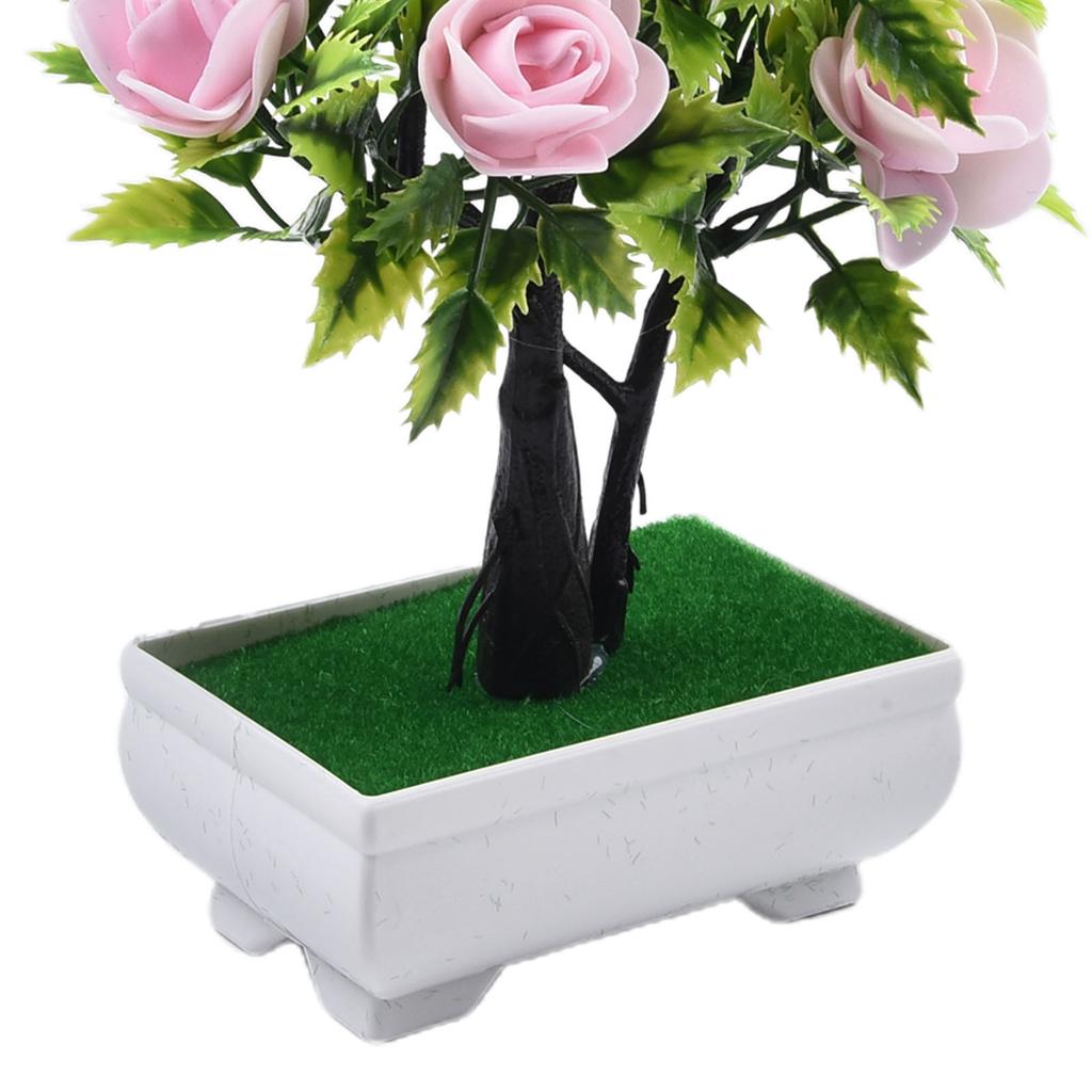 Artificial Fake Potted Flower Plant Bonsai Outdoor Indoor Garden Home Birthday Party Decorations Wedding Engagement Anniversary