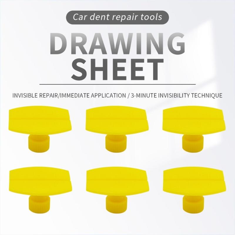 6Pcs Dents Removal Pulling Sheet Dents Puller Glues Sheets Dents Repair Tool Dents Removal Tool Auto Maintenance Tool