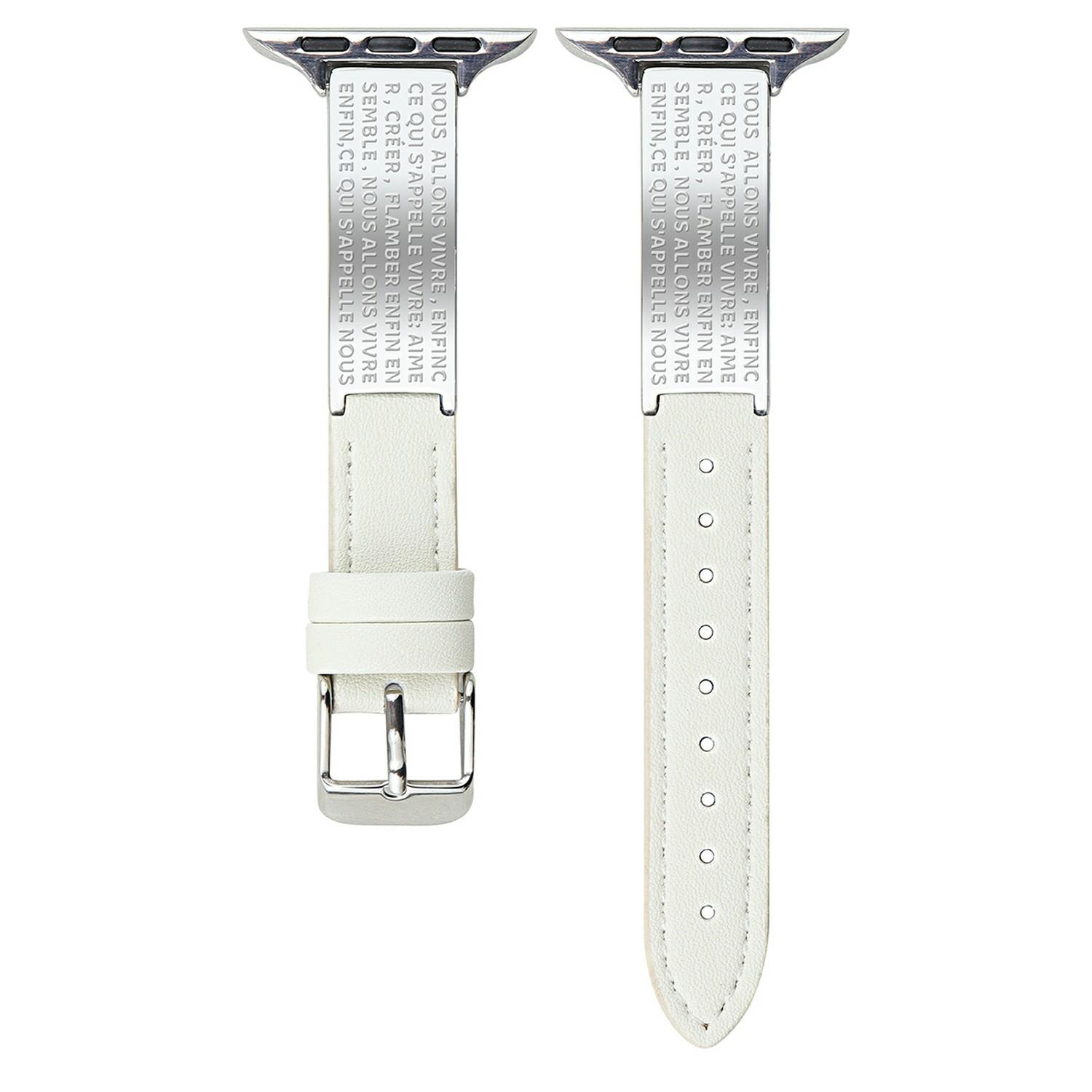 

Watch Band For Apple Watch Ultra 3 2 1 49mm/Series 11 10 46mm/9 8 7 45mm/SE3 SE2 SE 6 5 4 44mm/3 2 1 42mm Poetry Metal Curved Plate Wrist Strap D