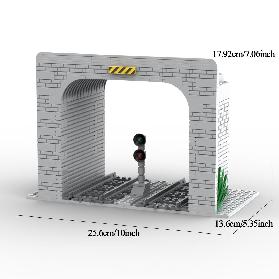 

MOC Creative Train Tunnel Building Block Cave Model Simulating Railway Transportation Track Brick Toys for Boys