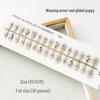 Nail Art Gilded Cat's Eye Blush Tips - 30-Piece Set, Handmade & Ready-to-Wear In XS/S/M