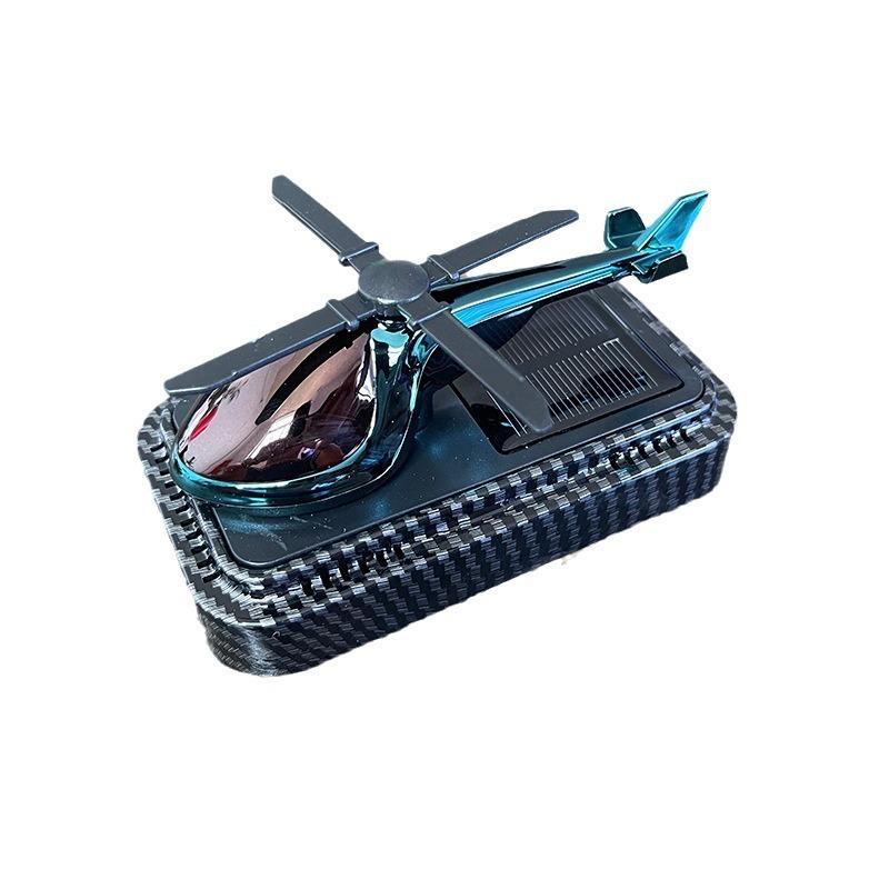 Car accessories Solar spinning carbon fiber helicopter aromatherapy creative car perfume car aromatherapy seat center console