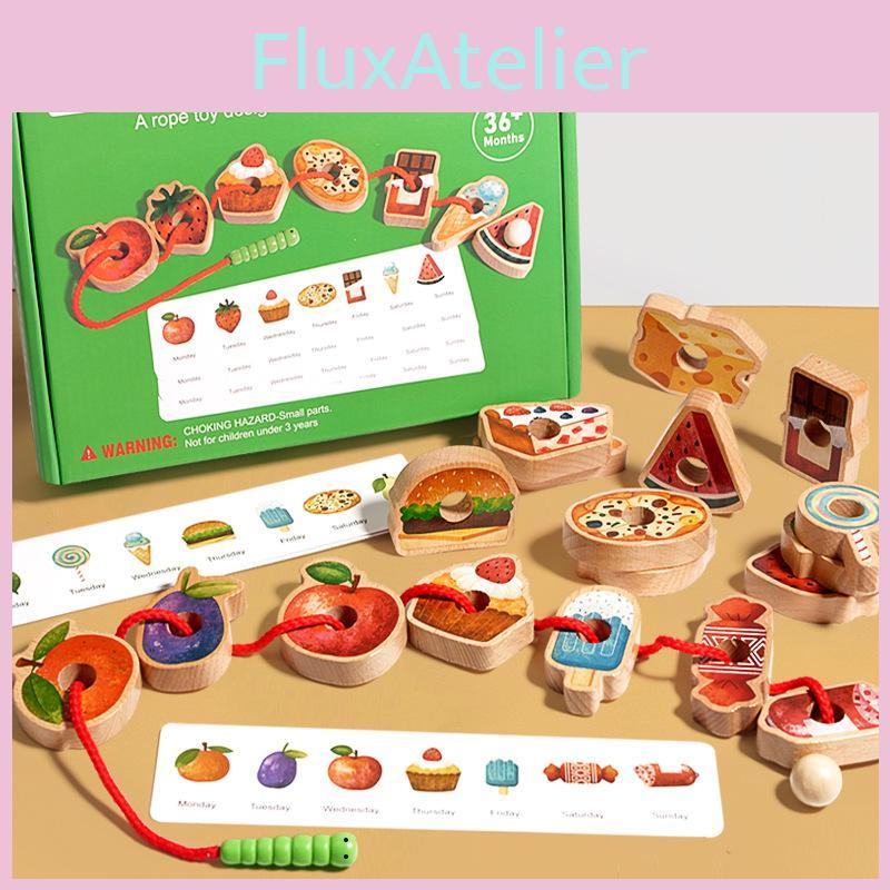 Learning Caterpillar Wooden Toy For Kids Cognitive Skills And Fruit Recognition
