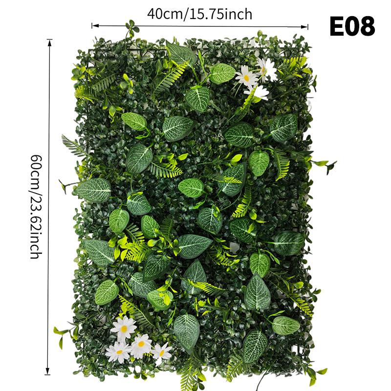 

60x40cm Artificial Plant Green Wall Landscape Home Garden Jungle Decor Plants Plastic Fake Lawn Wall Panels Outdoor Hedge Decor