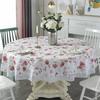 Pvc Lace Tablecloth Waterproof Oil-Proof Round Table Cloth Printed Home Dining Table Cover For Wedding Party Decor
