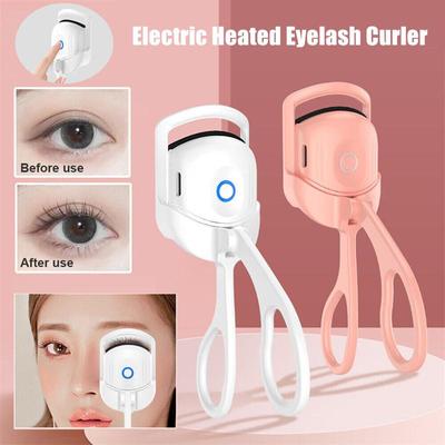 Portable Electric Heated Eyelash Curler Comb Long Lasting Eyelashes Curls Thermal Eyelash Curler Makeup Tools