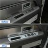 Interior Window Lift Switch Panel Trims Cover Frame Silver For Ford F150 2009-14