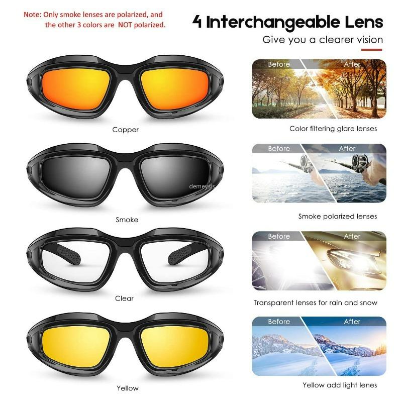 For Daisy Tactical Polarized Glasses Outdoor Sport Goggles Sunglasses with 4 Lens Original Box Men Shooting Hiking Eyewear Gafas