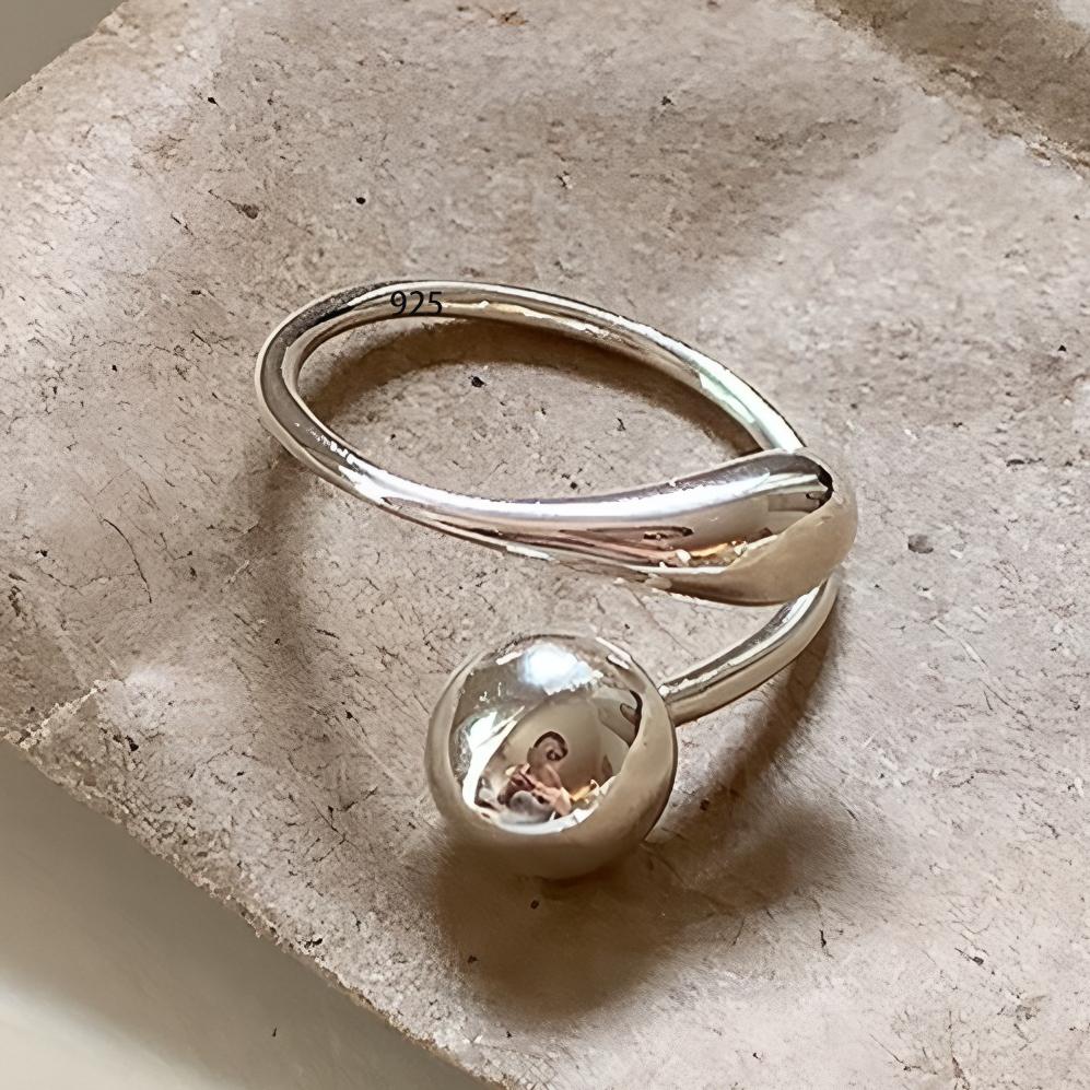 925 Silver Rings for Women Couple Minimalist Handmade Simple Blue Stone Star Ring Party Jewelry Gift Prevent Allergy