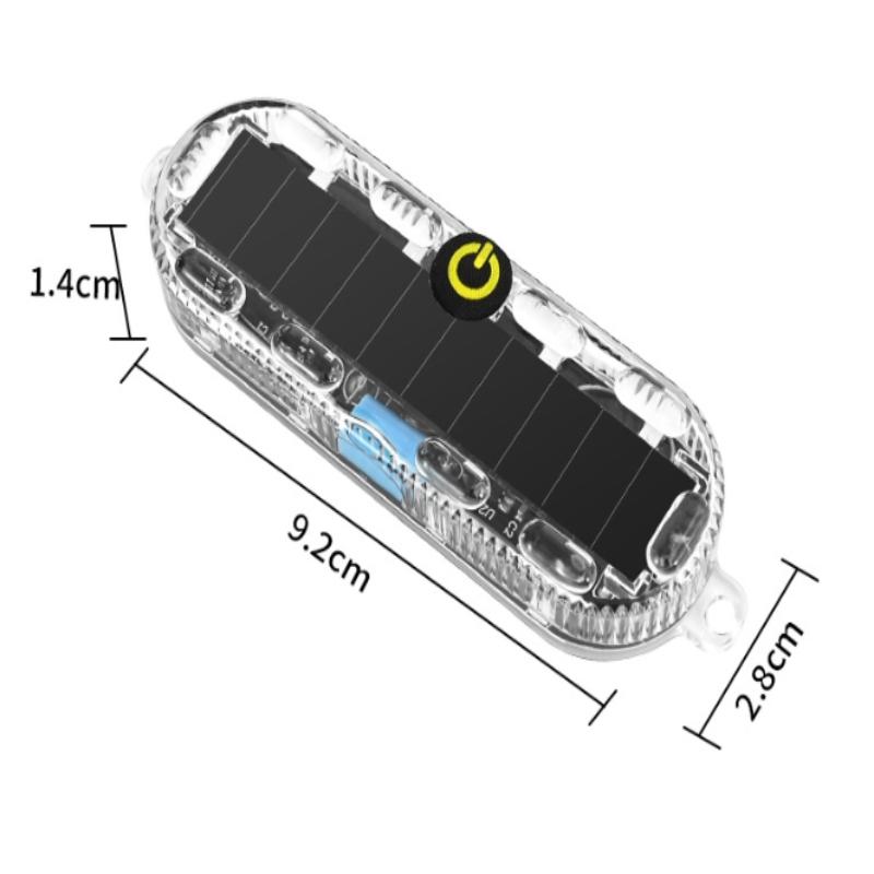 Car Solar Charging-Free Anti-Rear Collision And Explosion-Proof Safety Light Motorcycle Brake Tail Light Modified Flash Light
