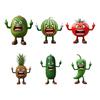 Angry Fruit Figurine Flipping The Bird Fruit Series Resin Ornament Stress Relief Middle Finger Fruit Statue for Office Desk Decoration