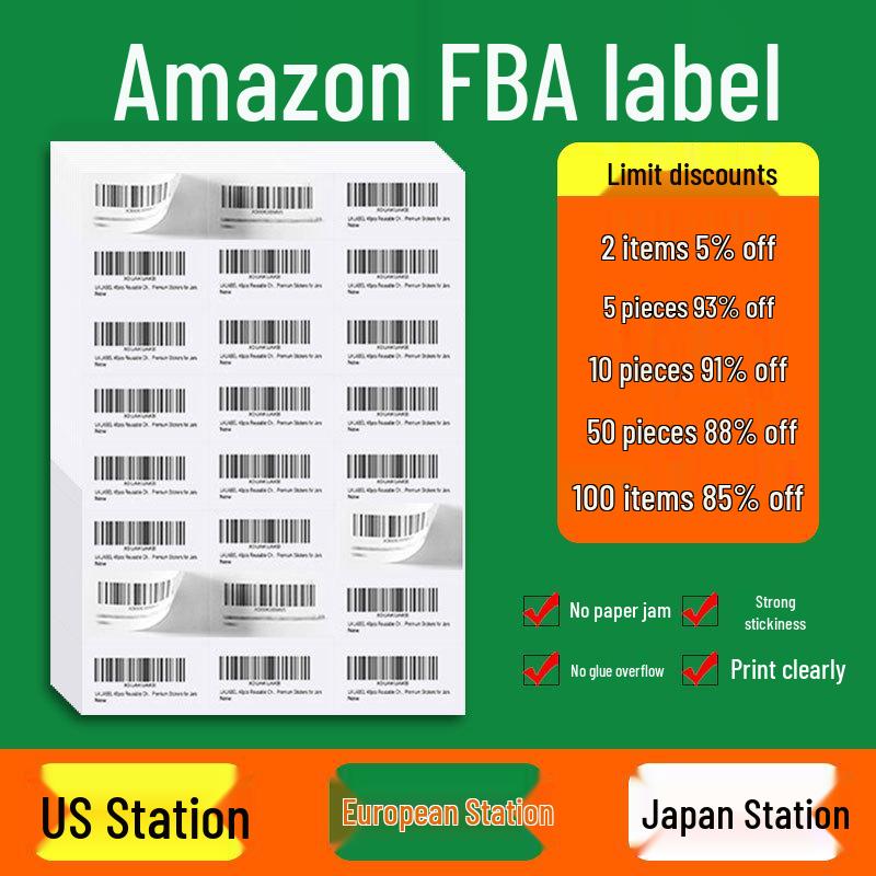 FBA Self-Adhesive Label Paper, 30 Grids, 6 Grids, 40UP44, 212427 Grids.