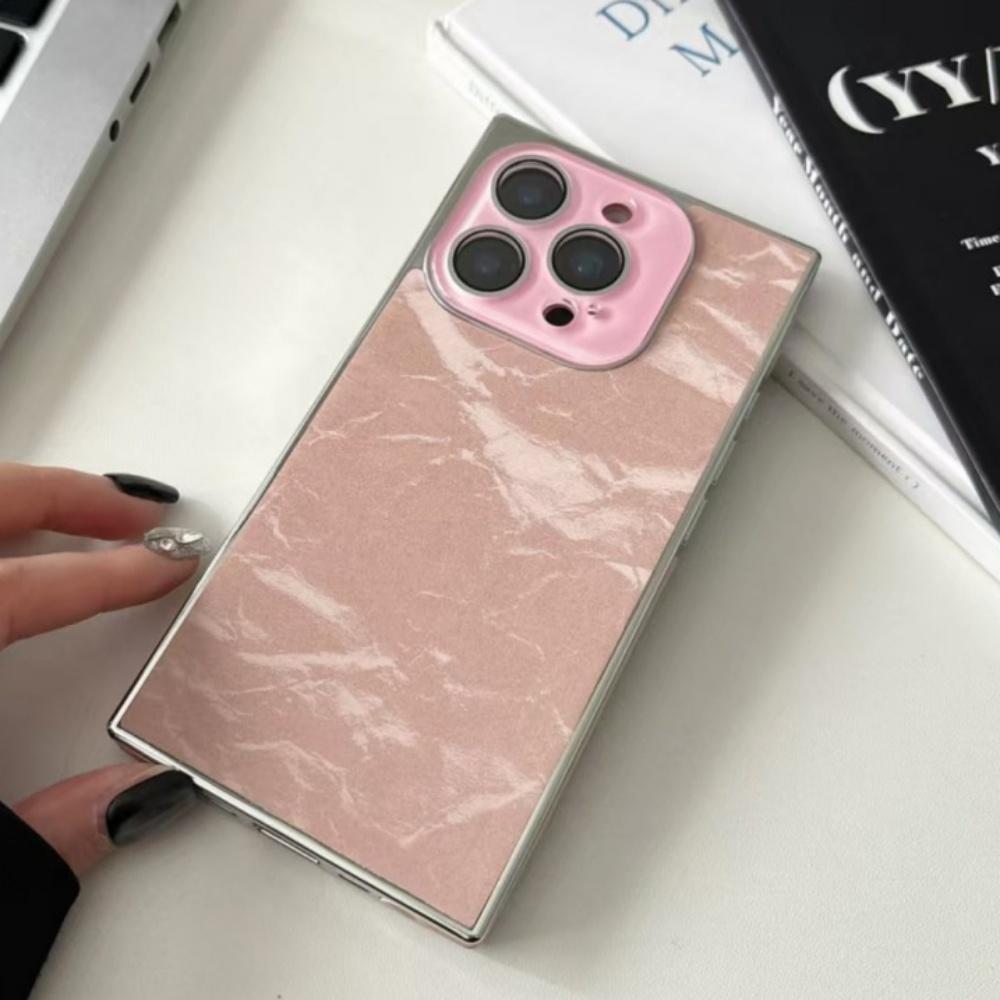 

Shiny Aurora Snow Mountain Pattern Case for iPhone 16 15 14 13 Pro Max 16Pro Plating Camera Lens Glass Shockproof Cover iPhone 16 Pro