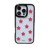 Red Polka Dot Five-Point Star Phone Case for iPhone 13-17 Pro/Pro Max