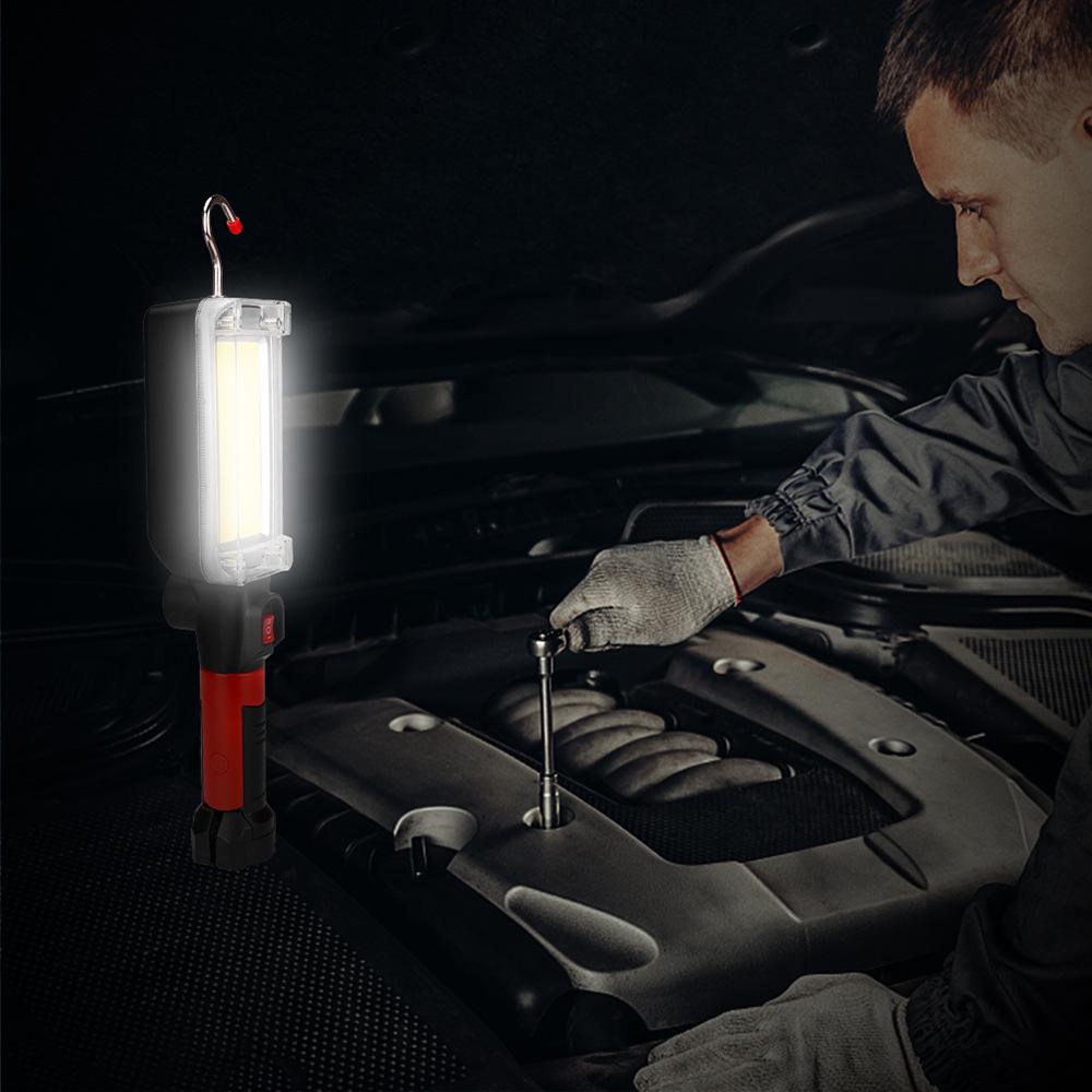COB Work Light Maintenance Lights USB Charge Handheld Lamp Magnetic Adsorption Portable Flashlight Outdoors Camping Light