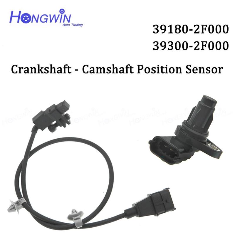 39300-2F000 39180-2F000 SET Engine Camshaft & Crankshaft Position Sensor Fits Hyundai Kia 2.0 & 2.2 CRDI Ix35 Santa Fe Sportage