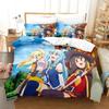 Anime KonoSuba Bedding Set Boys Girls Twin Queen Size Duvet Cover Pillowcase Bed Kids Adult Fashion Home Textile Customizable