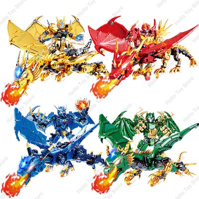 2025 Lloyd Ninja Dragon Mecha Armor Model Action Figure Building Blocks Classic Ninja War Cartoon Anime Bricks Kids Toys Gifts