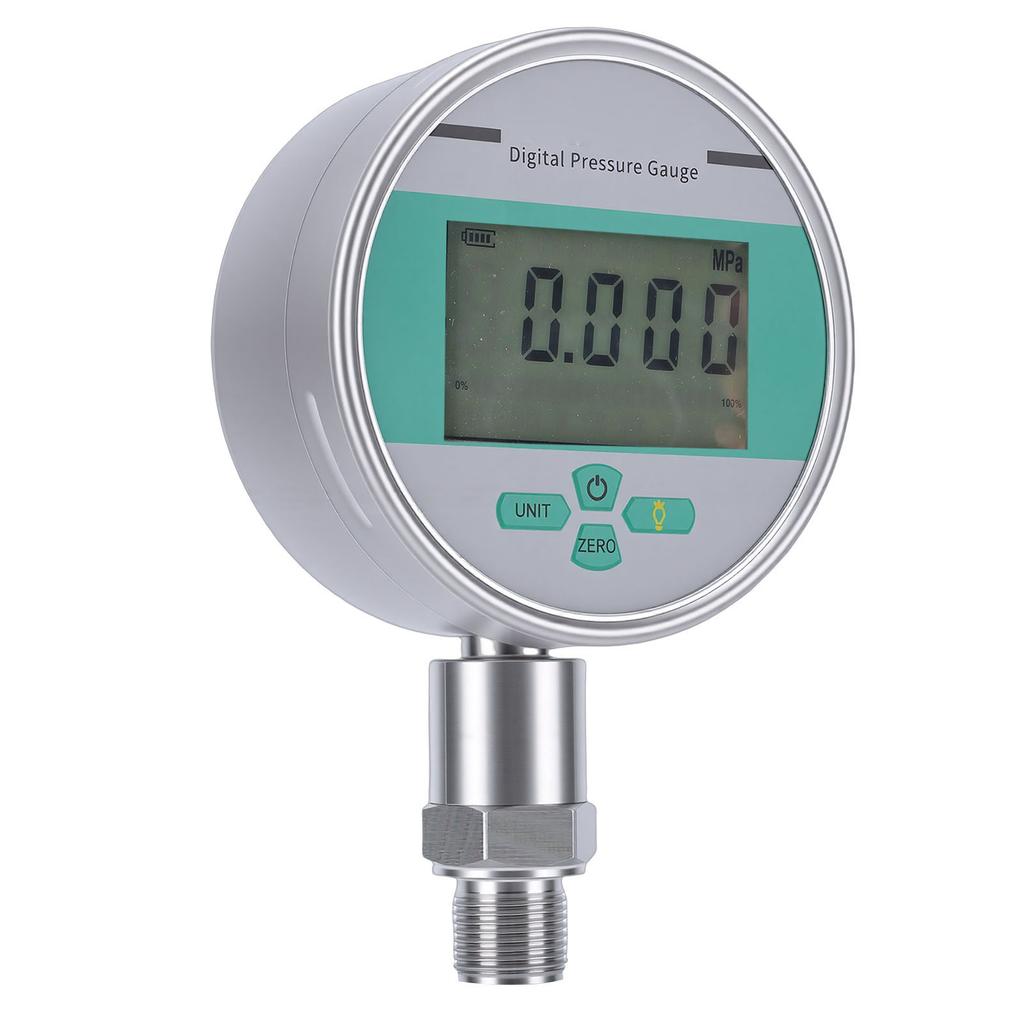 Digital Pressure Gauge with Backlit 0 200bar 4 Inch Dial Electronic Pressure Meter Stainless Steel Case M20x1.5 Joint +